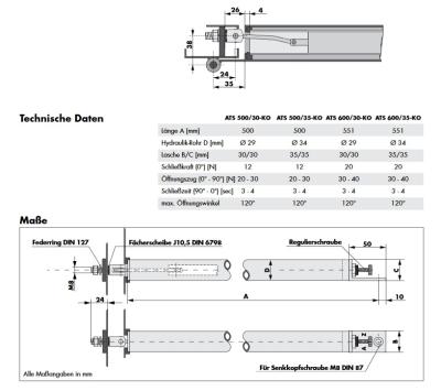 Rohrtürschließer ATS 500/30 KO, A